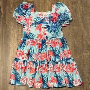 Tommy Bahama Kids Dress in Blue and Pink Floral
